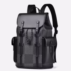 Vintage Water Proof Draw String Leather Business Backpack