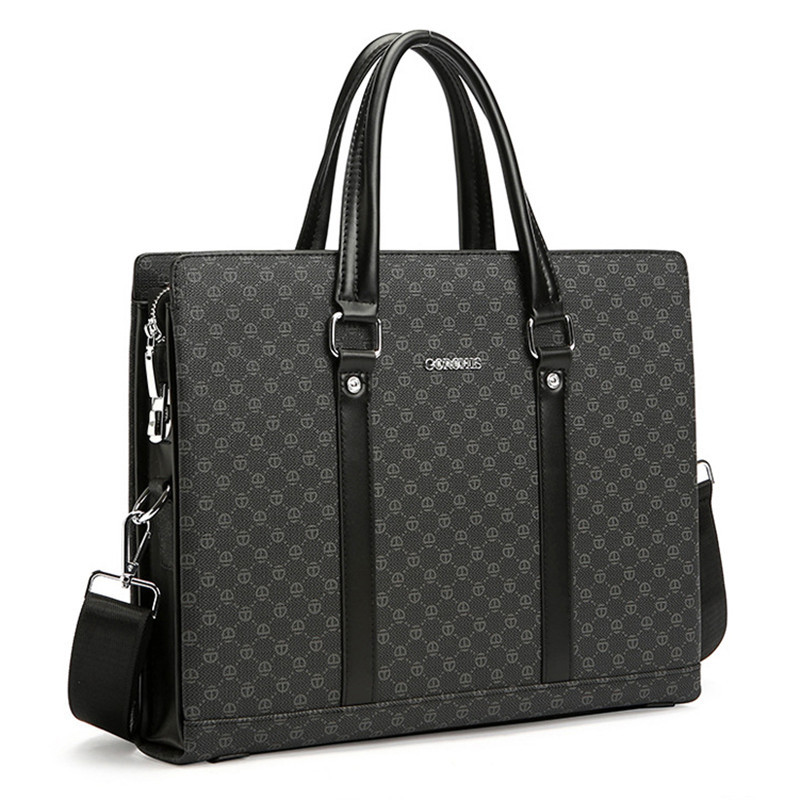 Structured Water Resistant PU Leather Bag With Combination Lock