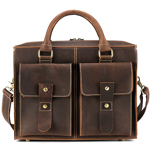 100% Genuine Crazy Horse Rugged Vintage Leather bag